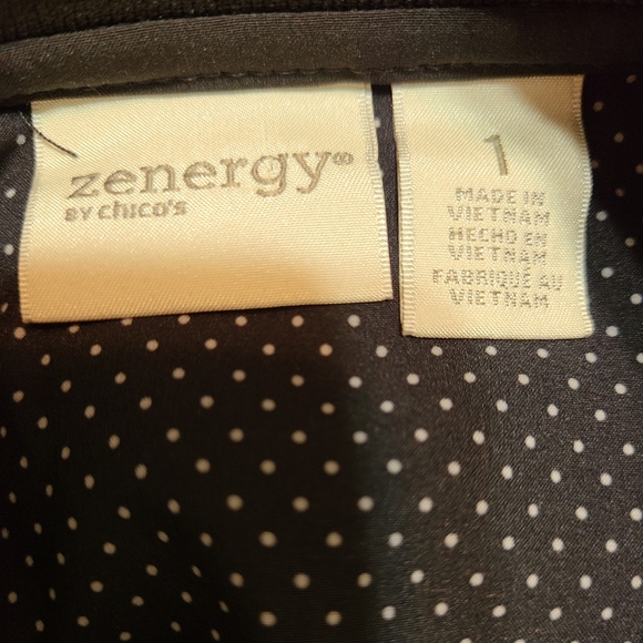 Chico's Zenergy black polkadot golf jacket - Picture 6 of 7